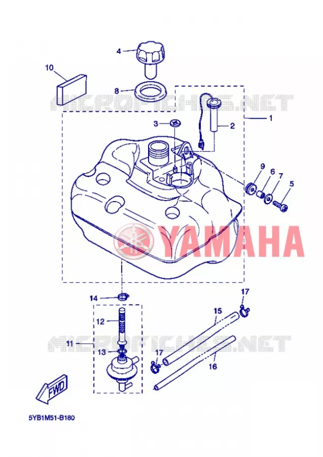 BENZINE TANK Yamaha SCOOTER 50 2006 ROCKET  CW50RSP POWER ROCKET