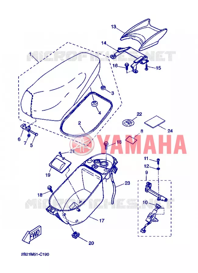 SELLE Yamaha SCOOTER 50 2008 ROCKET  CW50RSP POWER ROCKET