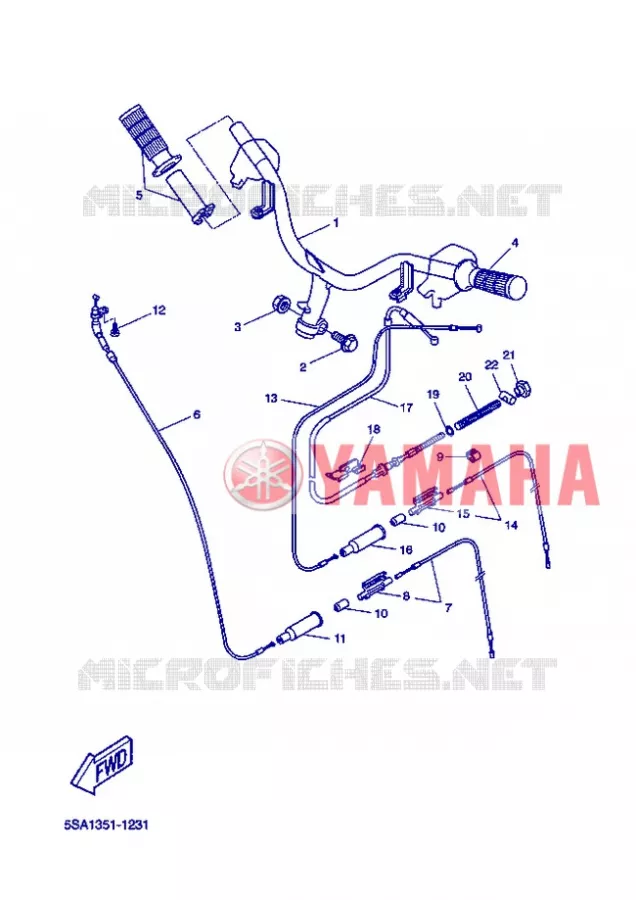 STUUR / KABEL Yamaha SCOOTER 50 2008 ROCKET  CW50RSP POWER ROCKET