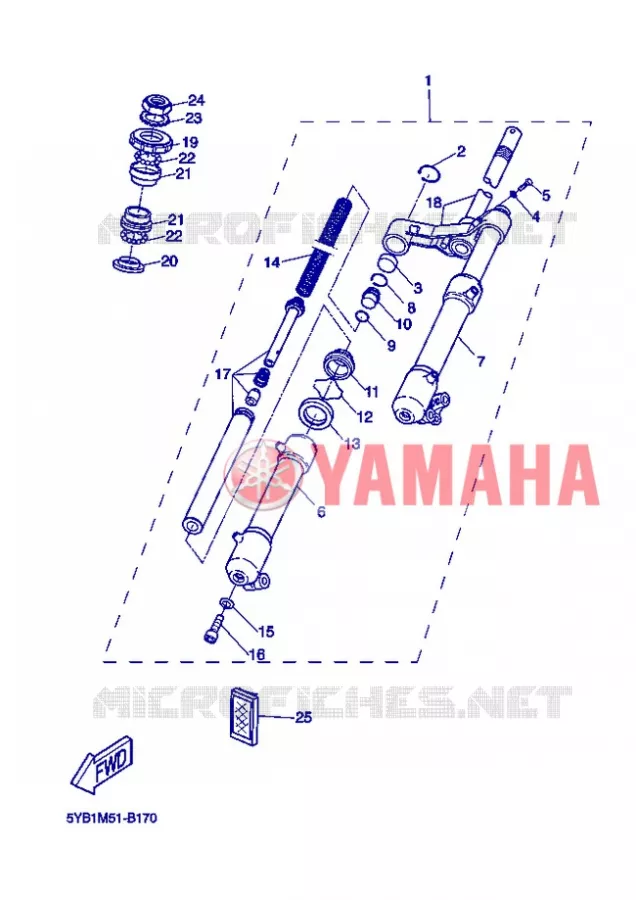 VOORVORK Yamaha SCOOTER 50 2008 ROCKET  CW50RSP POWER ROCKET