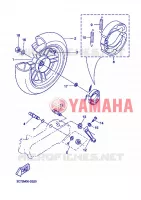 ACHTERWIEL voor Yamaha STUNT NAKED 2008