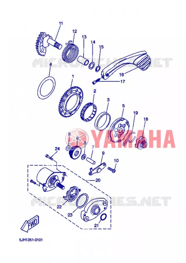STARTMOTOR Yamaha SCOOTER 50 2008 STUNT  EW50N