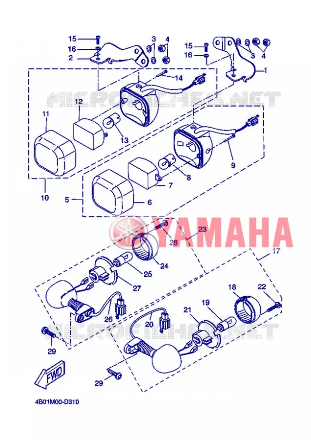 KNIPPERLICHT Yamaha SCOOTER 50 2008 NITRO NAKED  YQ50L NITRO NAKED