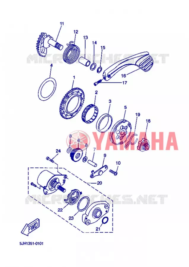 STARTMOTOR Yamaha SCOOTER 50 2007 BOOSTER  CW50