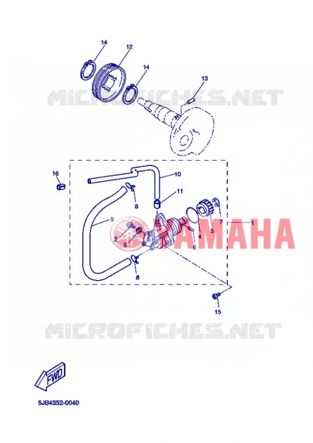 OLIEPOMP Yamaha SCOOTER 50 2004 FLIPPER  YH50L FLIPPER LIGHT