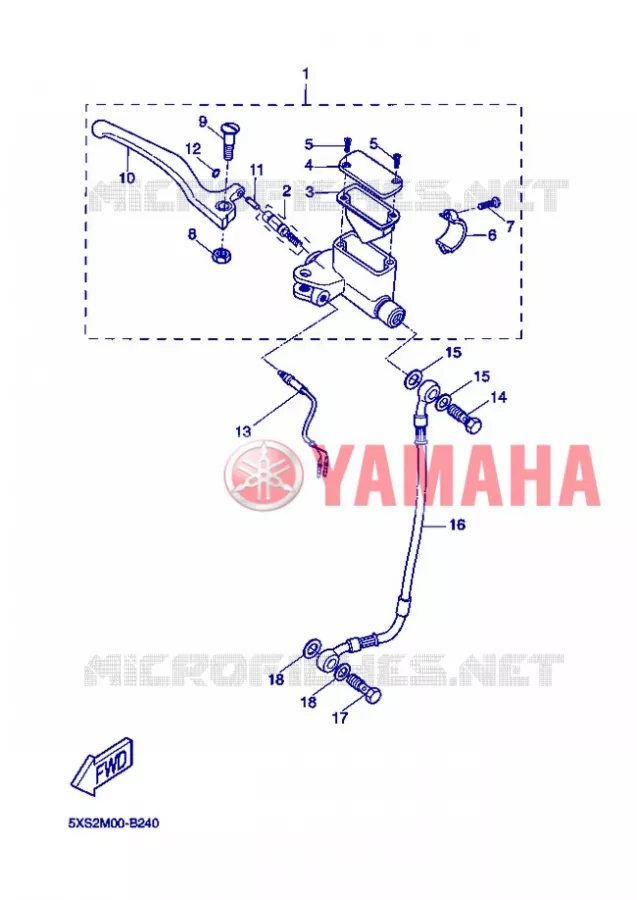 REMPOMP VOOR Yamaha SCOOTER 50 2004 FLIPPER  YH50L FLIPPER LIGHT