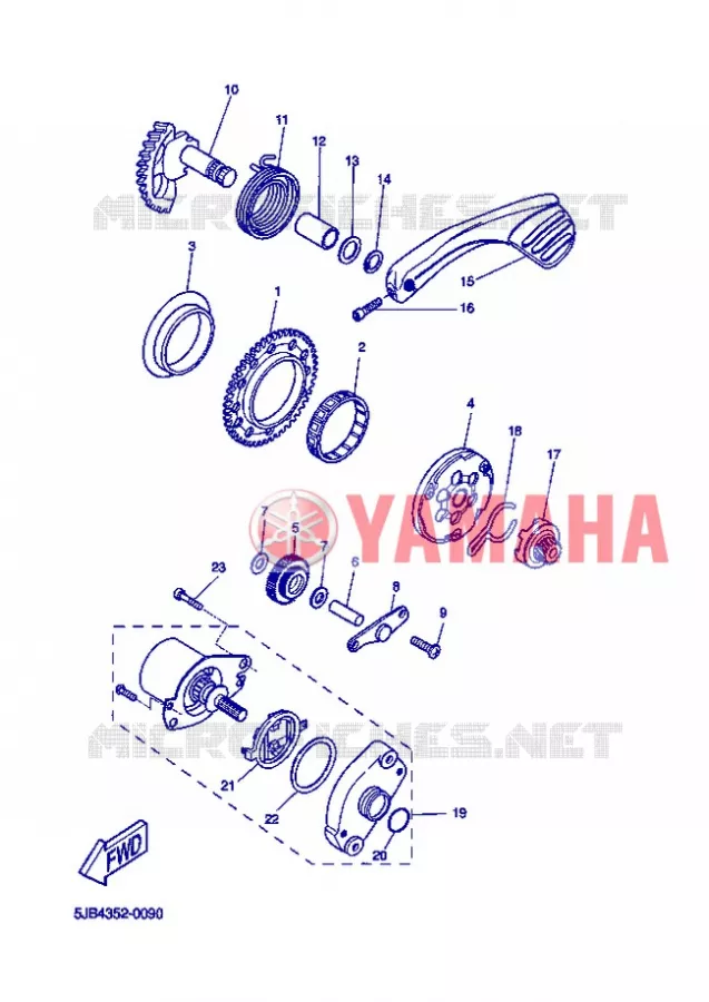 STARTMOTOR Yamaha SCOOTER 50 2004 FLIPPER  YH50L FLIPPER LIGHT