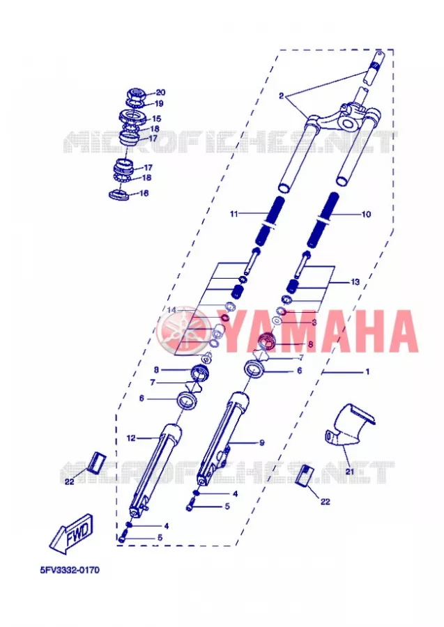 VOORVORK Yamaha SCOOTER 50 2004 FLIPPER  YH50L FLIPPER LIGHT