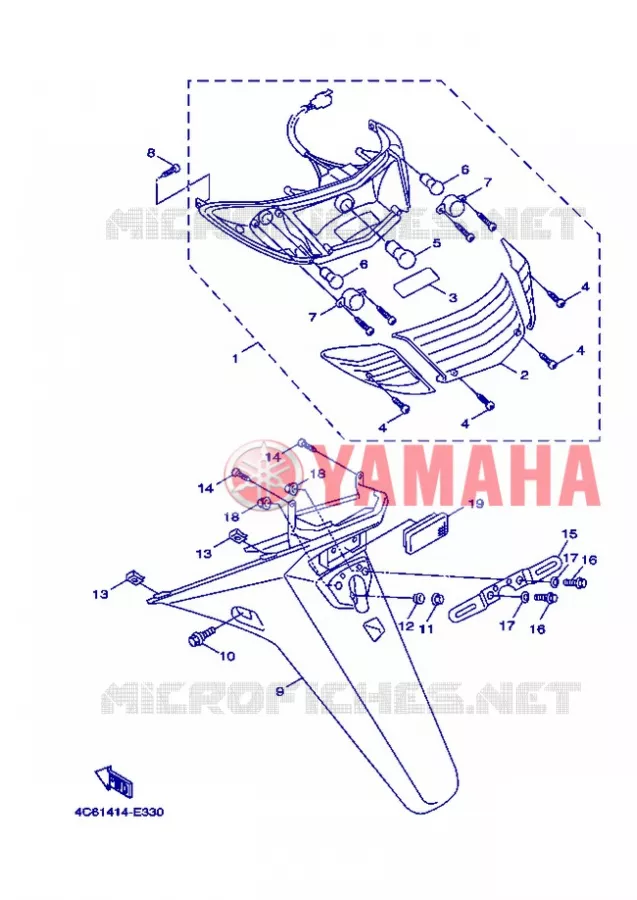 ACHTERLICHT Yamaha SCOOTER 125 2007 FLAME X  XC125 FLAME  X