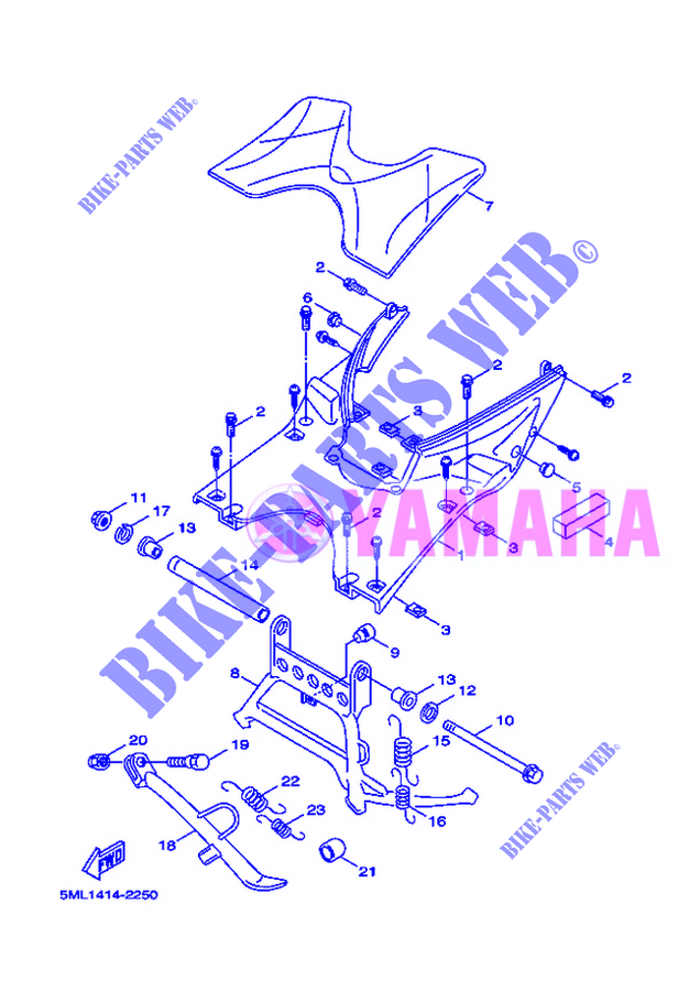 STANDAARD / VOETSTEUN voor Yamaha XC125 2005