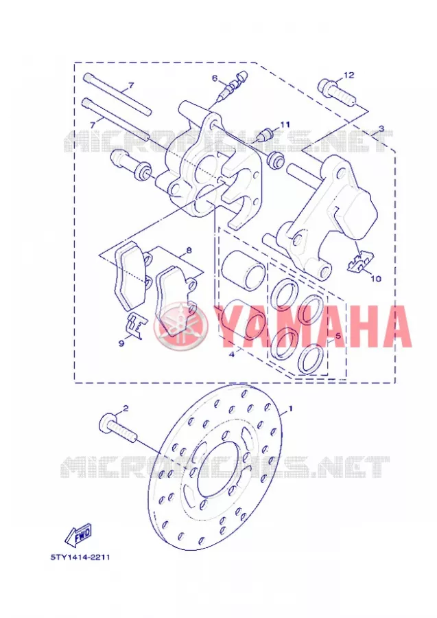 REMKLAUW VOOR Yamaha SCOOTER 125 2005 FLAME X  XC125 FLAME  X