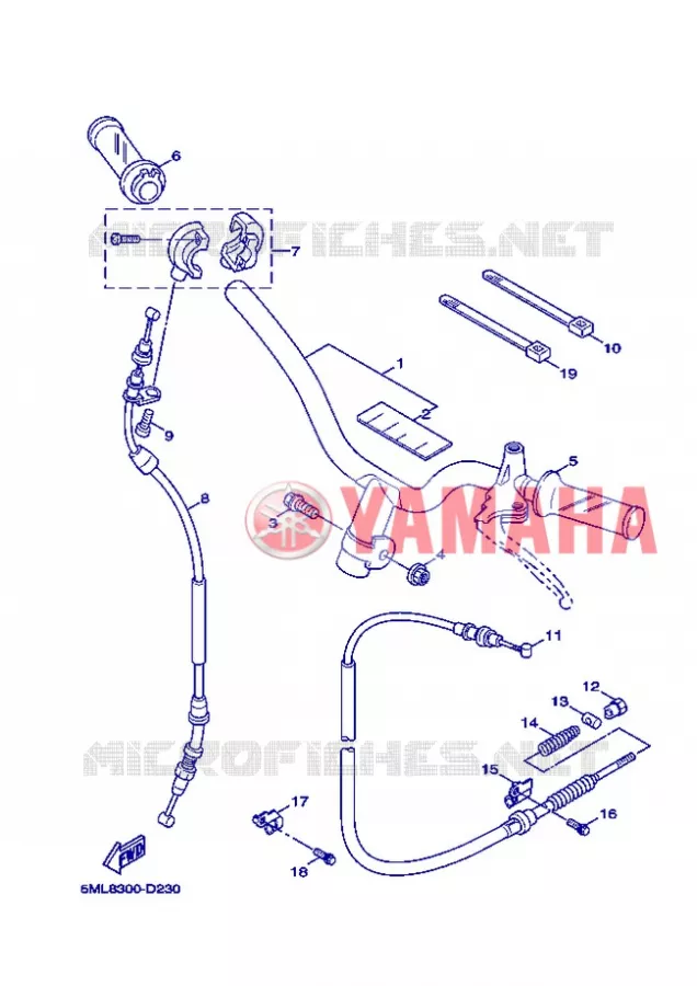 STUUR / KABEL Yamaha SCOOTER 125 2005 FLAME X  XC125 FLAME  X