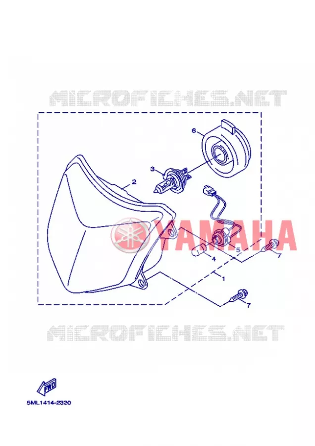 KOPLAMP Yamaha SCOOTER 125 2006 FLAME X  XC125 FLAME  X
