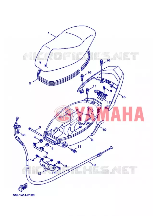 ZADEL / BAGAGE REK Yamaha SCOOTER 125 2006 FLAME X  XC125 FLAME  X