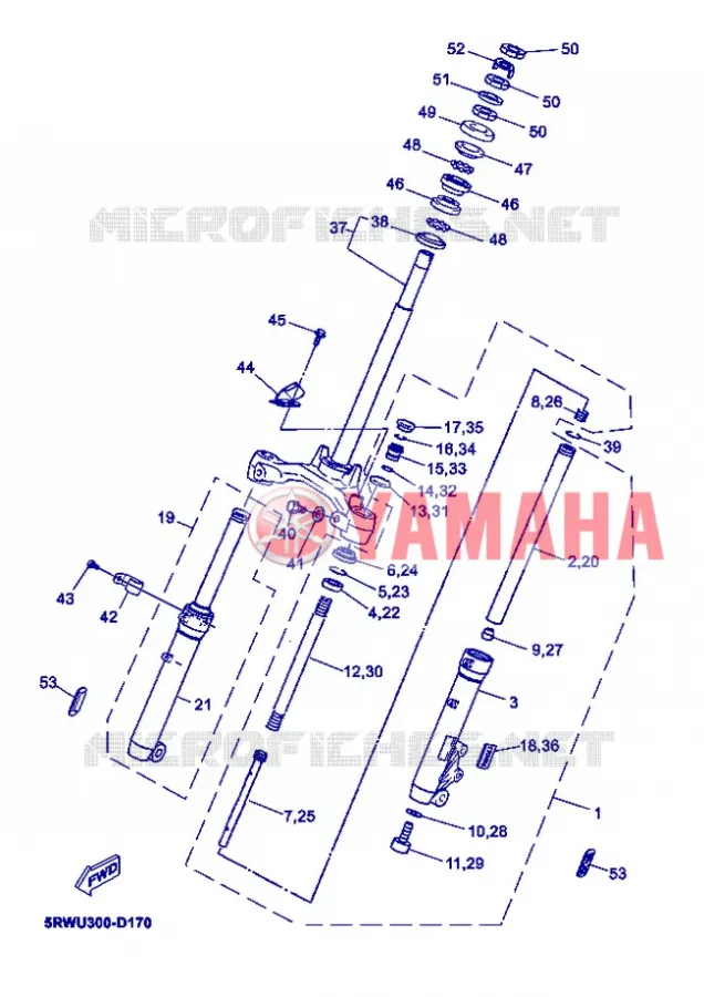 VOORVORK Yamaha SCOOTER 50 2005 JOG  CS50Z JOGRR