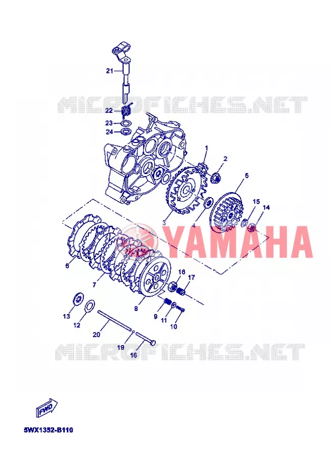STARTMOTOR KOPPELINGS Yamaha MOTO 50 2005 XPOWER  TZR50 X-POWER