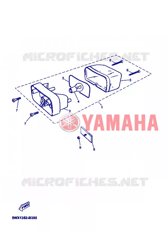 ACHTERLICHT Yamaha MOTO 50 2006 XPOWER  TZR50 X-POWER