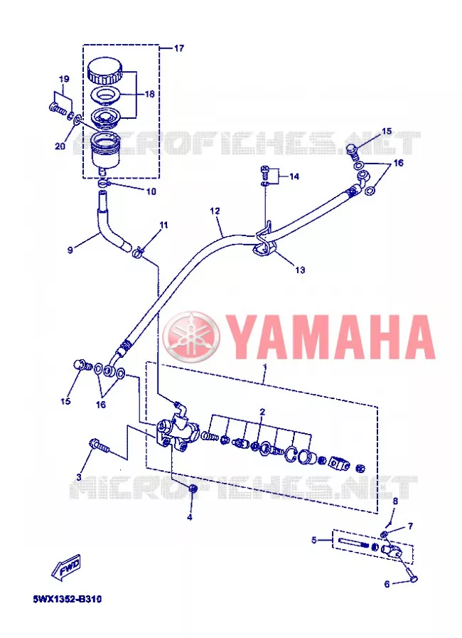 REMPOMP ACHTER Yamaha MOTO 50 2007 XPOWER  TZR50 X-POWER