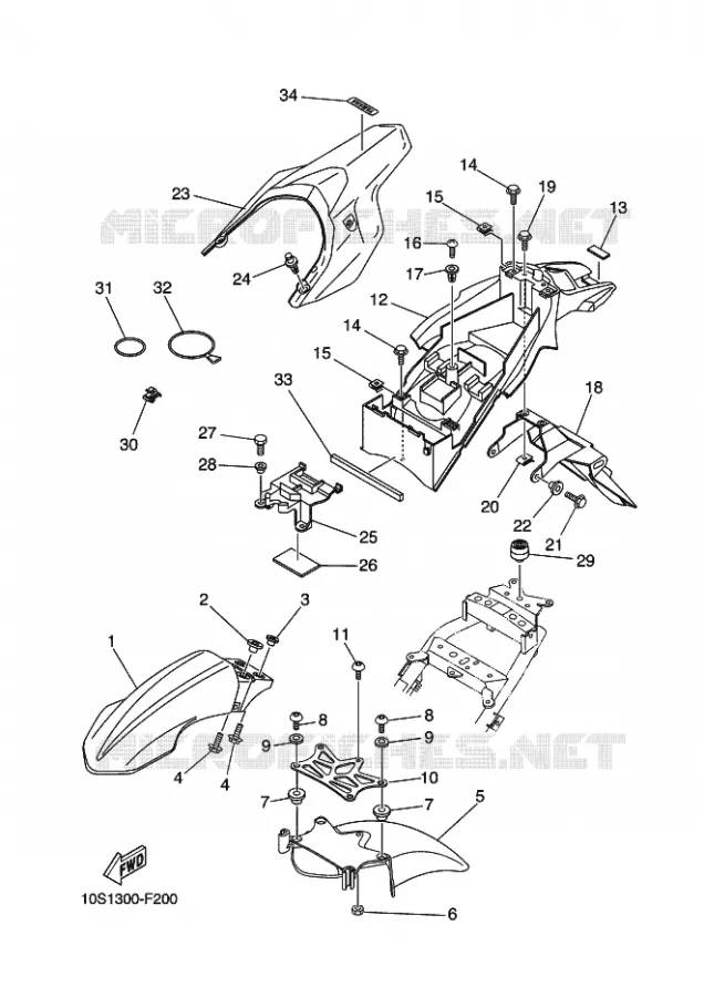 SPATBORD Yamaha MOTO 660 2009 XTX  XT660X