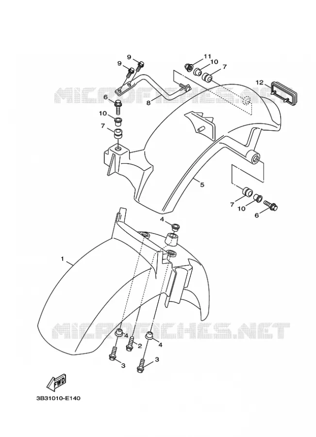 SPATBORD Yamaha SCOOTER 50 2009 BOOSTER  XF50 BOOSTER X