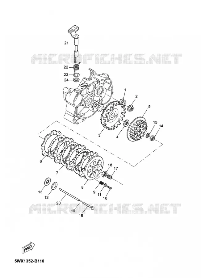 STARTMOTOR KOPPELINGS Yamaha MOTO 50 2009 TZR  TZR50