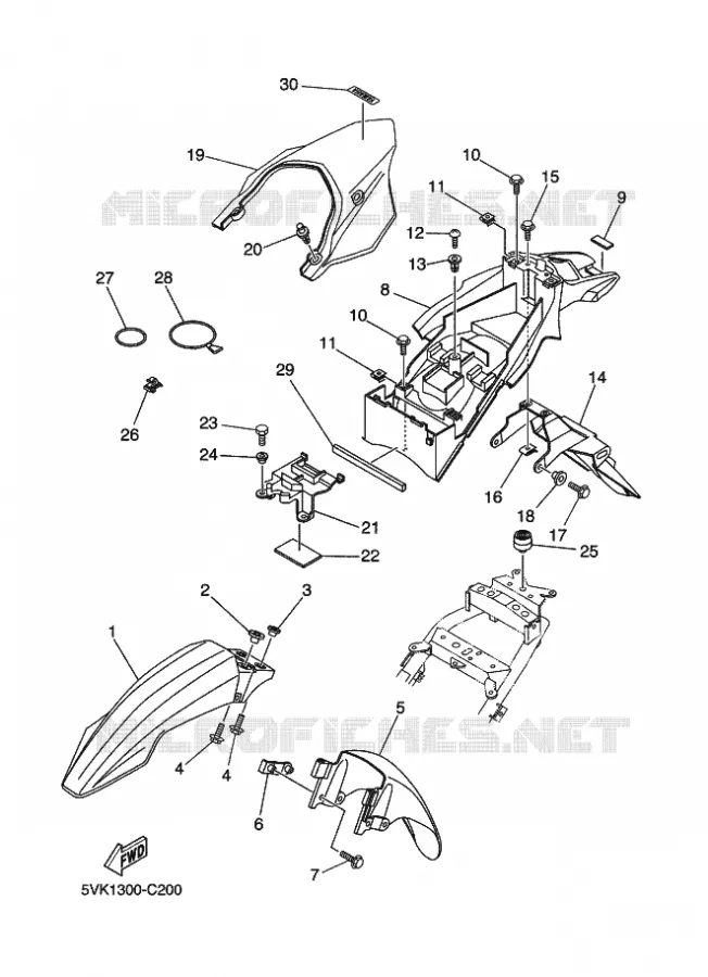 SPATBORD Yamaha MOTO 660 2009 XTR  XT660R