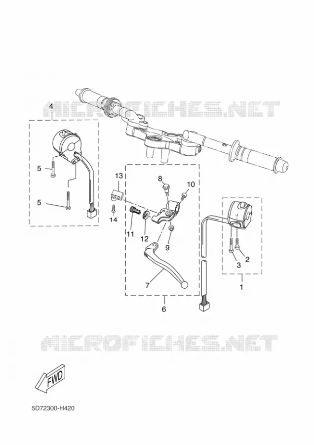 STUURSCHAKELAAR / HEVEL Yamaha MOTO 125 2009 R125  YZF-R125