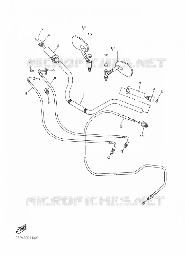 STUUR / KABEL Yamaha MOTO 950 2009 MIDNIGHT STAR  XVS950A