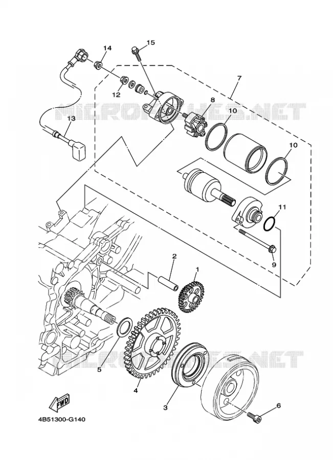 STARTMOTOR Yamaha SCOOTER 500 2009 TMAX ABS  XP500A TMAX