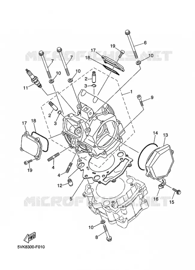CILINDERKOP Yamaha MOTO 660 2009 XTX  XT660X