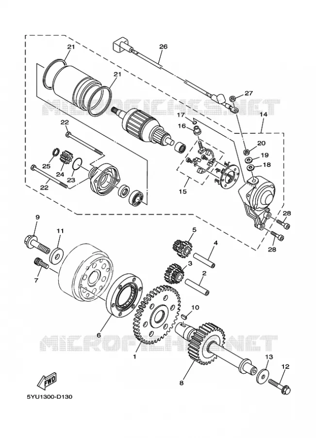 STARTMOTOR Yamaha MOTO 1700 2009 MT01  MT01S