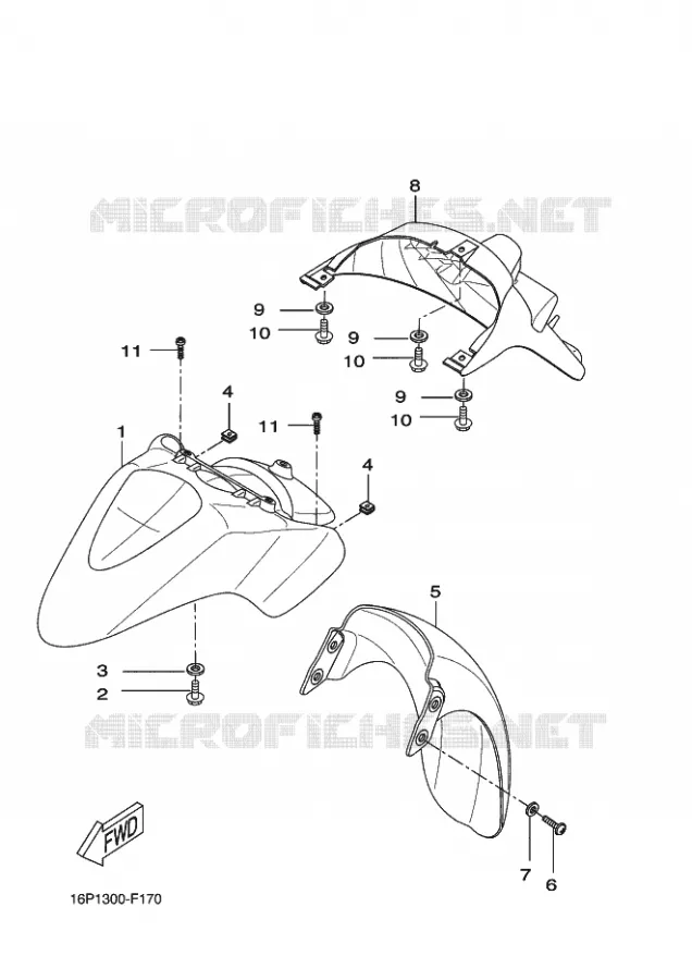 SPATBORD Yamaha SCOOTER 125 2009 CITYLINER  VP125 CITYLINER