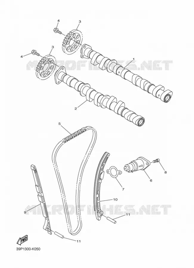NOKKENAS / KETTING Yamaha MOTO 800 2013 FAZER ABS  FZ8-SA