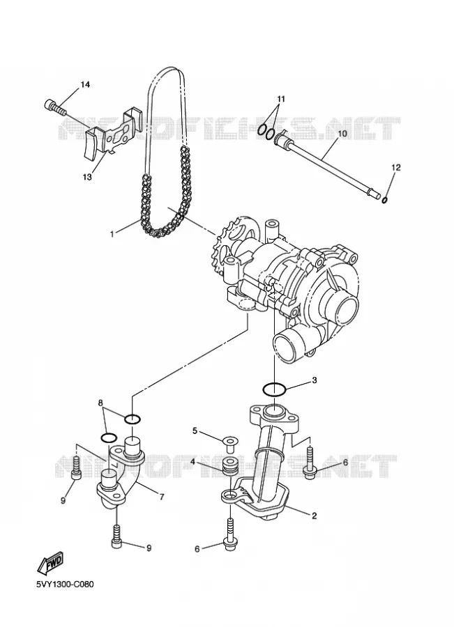 OLIEPOMP Yamaha MOTO 800 2013 FAZER ABS  FZ8-SA