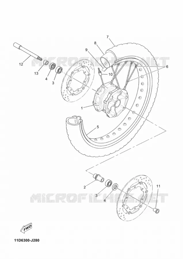 VOORWIEL Yamaha MOTO 660 2013 XTZ TENERE  XT660Z