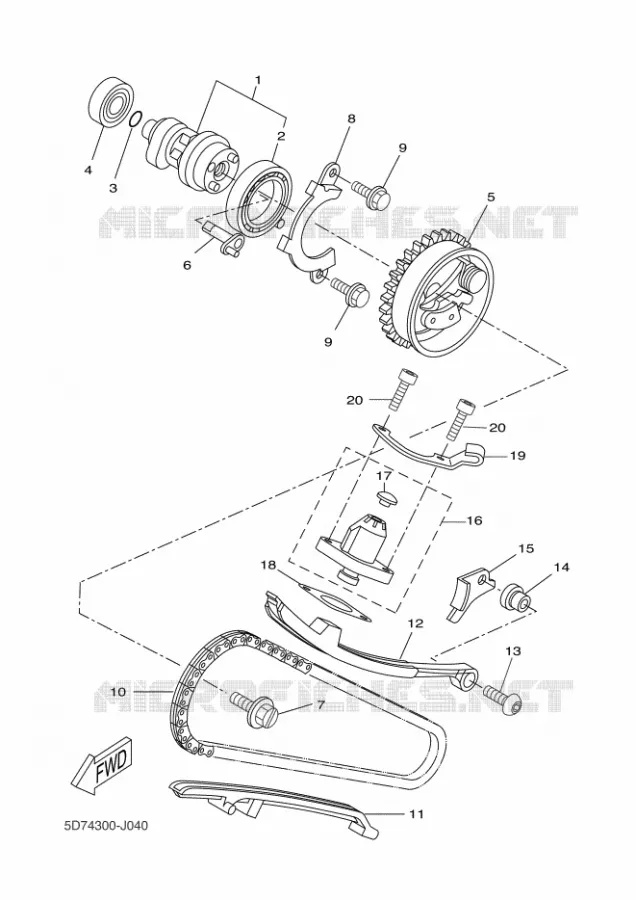 NOKKENAS / KETTING Yamaha MOTO 125 2011 R125  YZF-R125