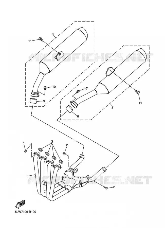UITLAAT Yamaha MOTO 1300 2009 FJR ABS  FJR1300A