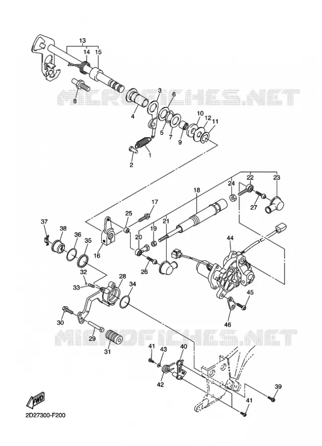 SCHAKEL STANG / PEDAAL Yamaha MOTO 1300 2009 FJR AS ABS  FJR1300AS