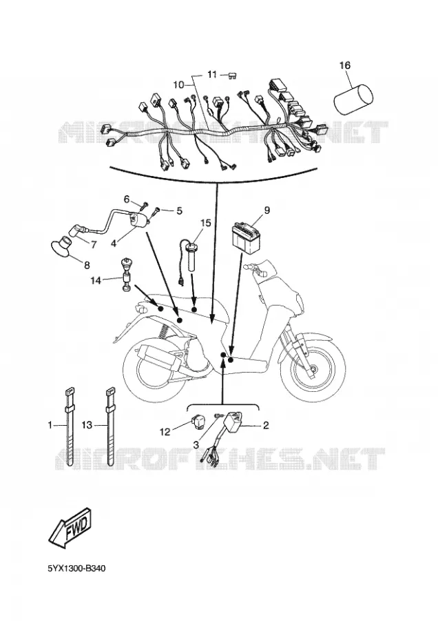 ELECTRISCH 2 Yamaha SCOOTER 50 2009 SLIDER  EW50N SLIDER