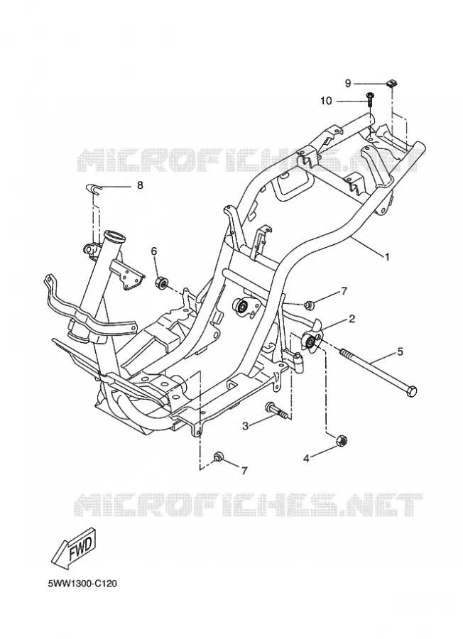FRAME Yamaha SCOOTER 50 2009 BOOSTER  CW50