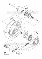 ACHTERWIEL voor Yamaha DIVERSION 600 ABS 2009