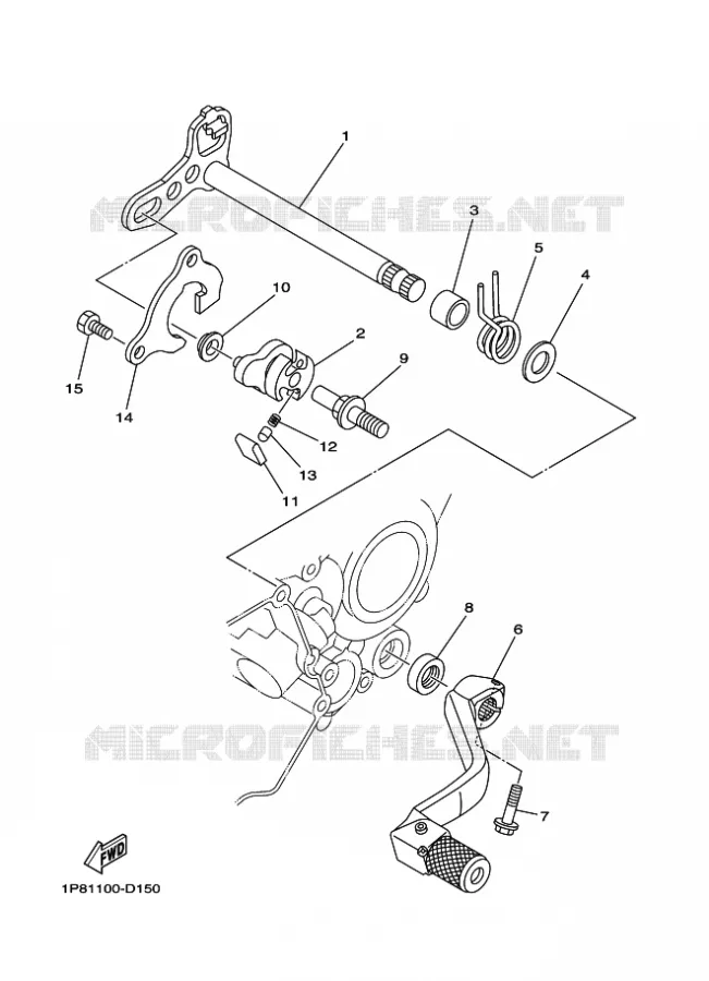 SCHAKEL STANG / PEDAAL Yamaha MOTO 250 2011 YZ  YZ250