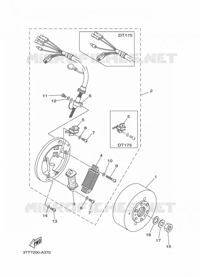 DYNAMO 1 Yamaha MOTO 125 2009 DT  DT125
