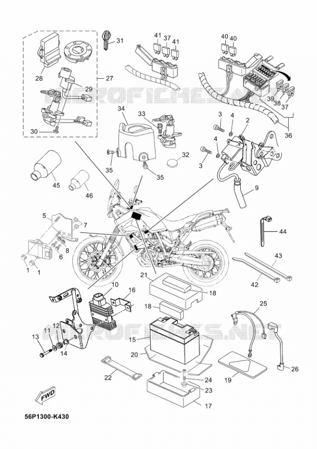 ELECTRISCH 1 Yamaha MOTO 660 2013 TENERE ABS  XT660ZA