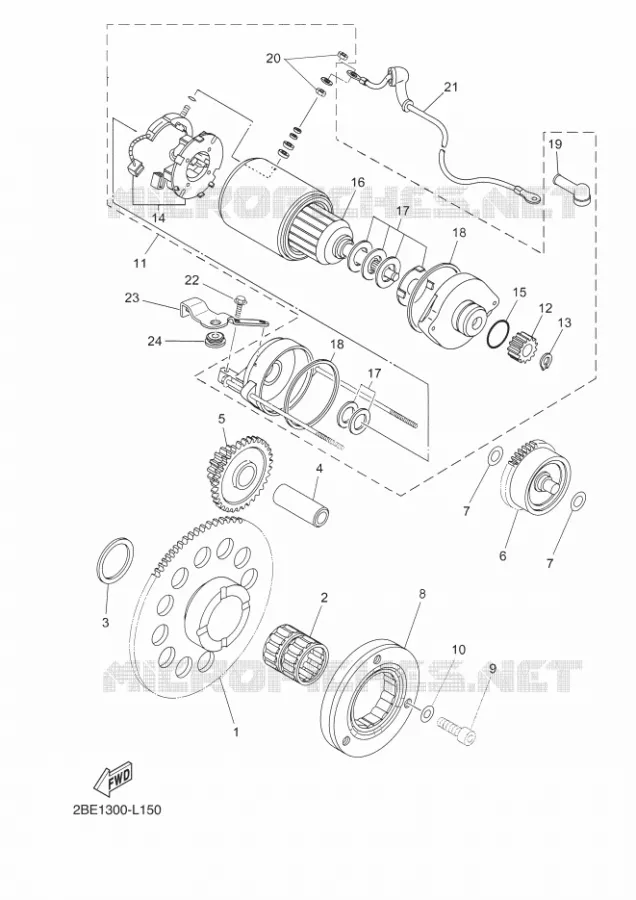 STARTMOTOR Yamaha MOTO 660 2013 TENERE ABS  XT660ZA