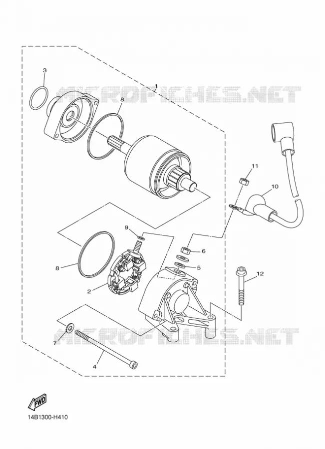 STARTMOTOR Yamaha MOTO 1000 2009 R1  YZF-R1 R1