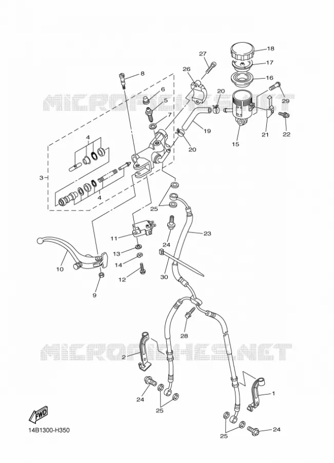 REMPOMP VOOR Yamaha MOTO 1000 2009 R1  YZF-R1 R1