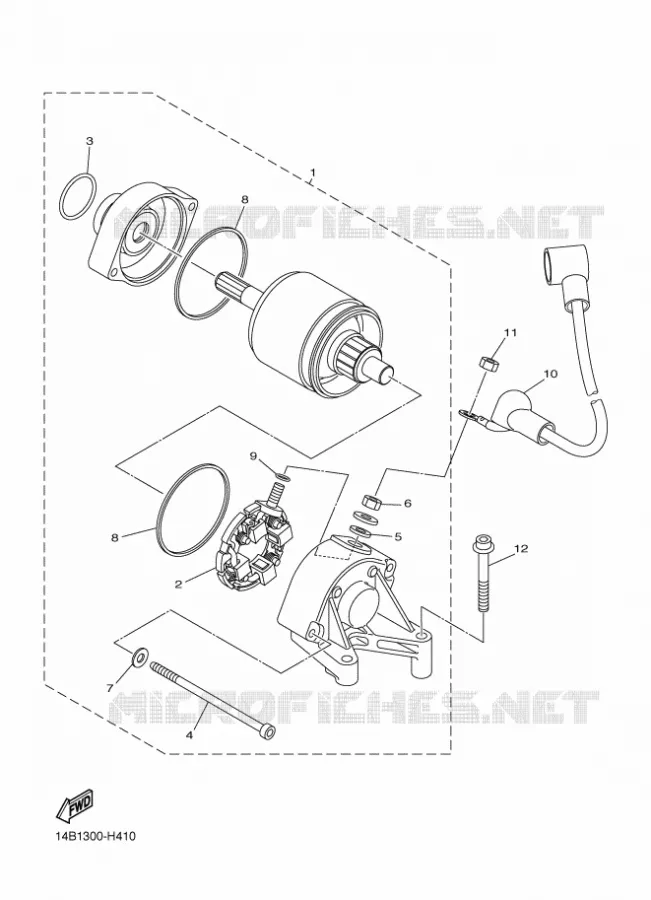 STARTMOTOR Yamaha MOTO 1000 2009 R1  YZF-R1 R1