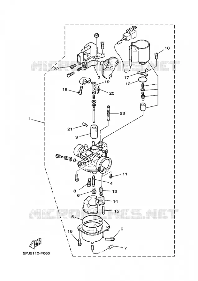 CARBURATEUR  Yamaha SCOOTER 50 2009 BWS  YW50Y BWS 50