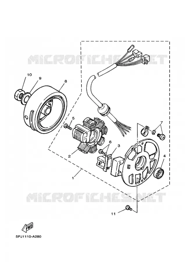 DYNAMO Yamaha SCOOTER 50 2009 BWS  YW50Y BWS 50